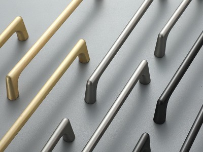 现代简约锌合金实心黑色抽屉橱柜拉手衣柜门把手家具五金配件图2