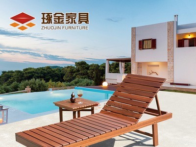 户外实木餐桌椅组合庭院餐厅休闲木桌沙滩躺椅简约折叠椅秋千吧椅图4