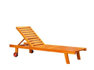 佛山休闲游泳池躺椅户外折叠椅木质家具柚木沙滩椅躺床带轮定制