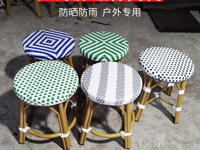 厂家直供 藤编户外休闲椅阳台花园庭院木质耐脏牢固椅子凳子图5