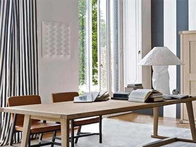 现代简约客厅实木饭桌饭店酒店小户型家用家具 铁艺实木长条桌
