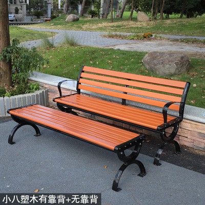 批发公园座椅连排椅休闲长条凳靠背椅公园椅户外塑木长椅