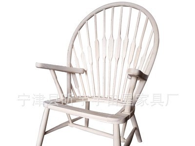 白蜡木孔雀椅纯实木白茬椅子厂家批发白坯椅子简欧餐椅