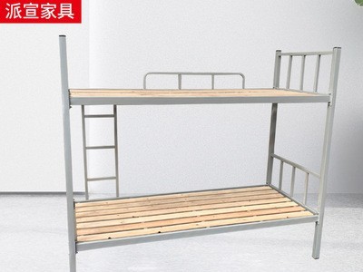 厂家生产简易铁质学生员工床 工程出口多人上下组合床定制铁架床图5