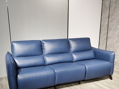头等多功能真皮沙发 客厅意式轻奢极简智能沙发 三人位电动沙发