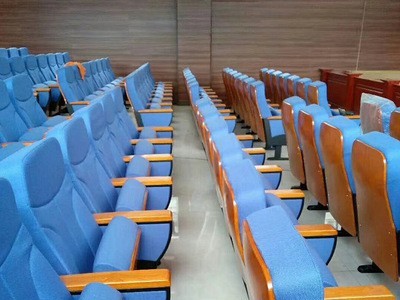 厂家直销会议室多功能排椅礼堂椅 报告厅联排座椅 带小桌板座椅图4