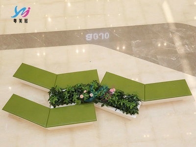 创意玻璃钢商场美陈休闲椅公共座椅服装店休息区椅子花盆简约组合图2