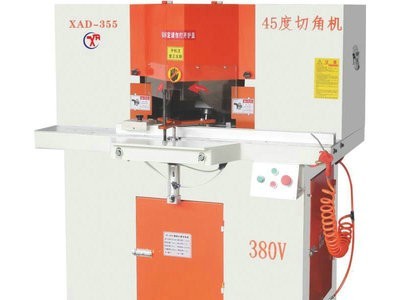 45度切角机铝合金型材45度切割锯 相框画框门框精密双头切角机图4