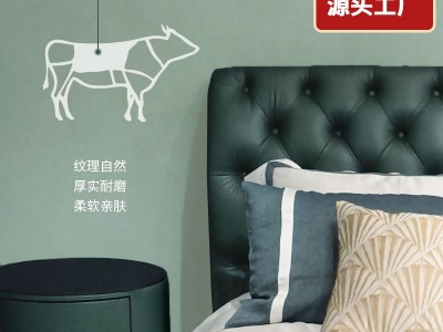 美式轻奢真皮床 北欧大小户型单人双人储物主卧酒店软体真皮床1.8图4