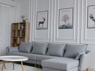 布艺沙发北欧风格客厅整装现代小户型组合乳胶贵妃可拆洗简约家具