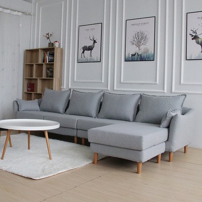 布艺沙发北欧风格客厅整装现代小户型组合乳胶贵妃可拆洗简约家具