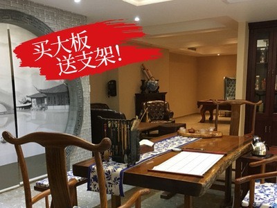 奥坎茶桌椅组合 实木家具客厅茶桌茶台会议室办公桌奥坎实木图1