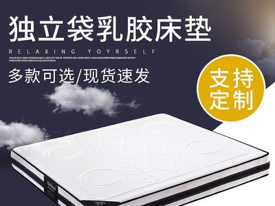 3D乳胶床垫独立弹簧1.8米五星级酒店民宿席梦思两用椰棕弹簧床垫图1