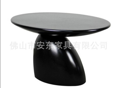 简约现代椭圆形蘑菇茶几 白色高档特色经典装饰粗腿圆形咖啡餐桌图5