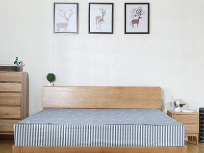 白橡木实木1.5/1.8米单双人床日式风格简约现代卧室家具婚床代发