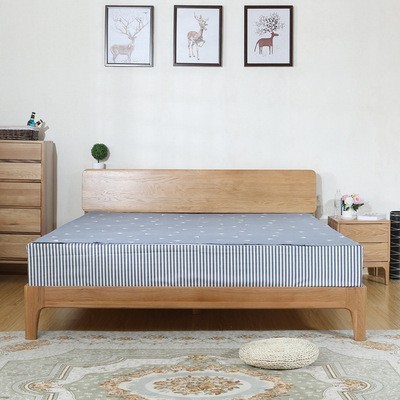 白橡木实木1.5/1.8米单双人床日式风格简约现代卧室家具婚床代发