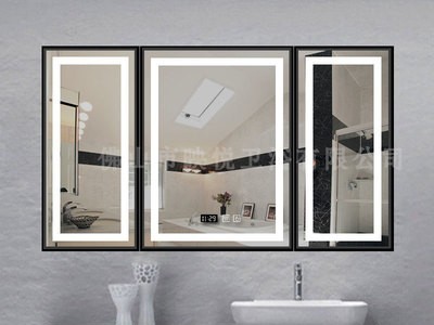 led浴室镜防雾镜无框智能镜子触摸镜防爆卫生间定制