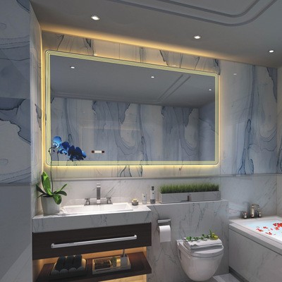 酒店宾馆浴室镜定制 LED灯镜智能防水防雾浴室镜 卫生间化妆镜