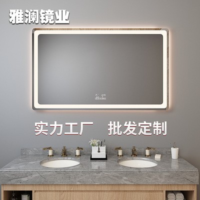 led智能浴室镜定制欧式卫浴发光装饰镜子酒店卫生间壁挂化妆灯镜