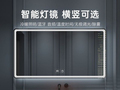 定制led智能浴室镜 酒店欧式发光装饰镜子卫生间壁挂卫浴化妆灯镜图3