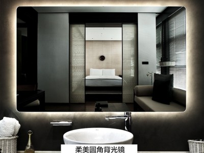 BOLEN厂家酒店防雾镜无框浴室镜led背光灯镜卫生间带灯镜子批发图4