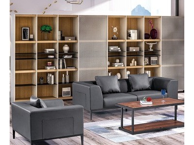 锦森家具沙发现代简约沙发组合整装家具西皮客厅大小户型皮质沙发