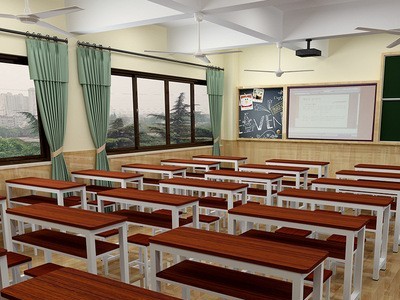 中小学生圆角课桌椅简易学校双人双层书桌儿童辅导班学习培训桌椅图4