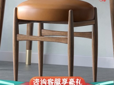 北欧白蜡木梳妆凳实木小凳子轻奢卧室皮艺软包ins网红化妆凳图5