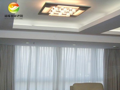 电动窗帘定制电动开合帘电动手动对开帘 电动遮阳帘 电动窗帘厂家图4