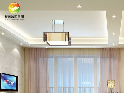 简约智能开合帘办公室卧室客厅家用 酒店遮阳帘定制 电动手动窗帘图5
