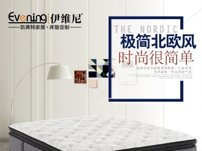 Evening 五星级防螨高端床垫定制 独立弹簧慢回弹亲水棉席梦思图5