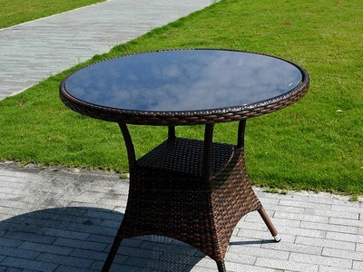 仿藤休闲桌椅 藤编户外家具 Pe藤椅 室外桌椅五件套 Rattan chair图5