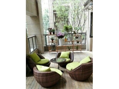 藤椅茶几三五件套庭院 阳台小茶几客厅桌椅组合 户外家具创意休闲图2