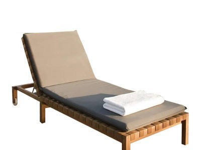 室外露天躺床定制款户外休闲简约沙滩椅编绳木制躺椅产地货源