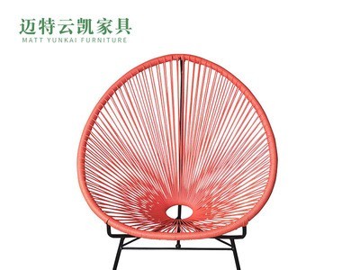 阳台休闲躺椅户外靠背单人藤椅 茶楼水吧简约镂空椅 藤编太阳椅图5