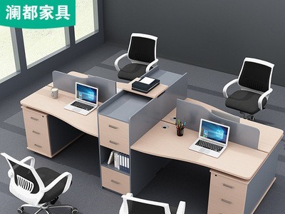 职员办公桌2/4四人位简约财务电脑桌员工桌椅组合办公室家具工位图2