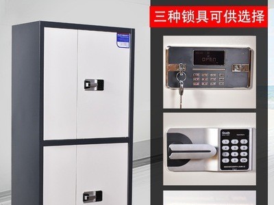 钢制文件柜铁皮柜财务资料储物柜 办公柜子矮柜带锁密码柜保密柜图3