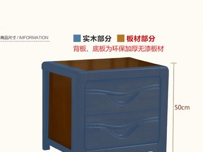 现代中式床头柜简易实木橡木床边柜整装床边收纳经济型储物柜子图4