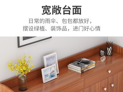 鞋柜家用门口玄关柜阳台储物柜仿实木经济型大容量简约现代鞋架子 一件代发  举报 本产品采购属于商业贸易行为图2