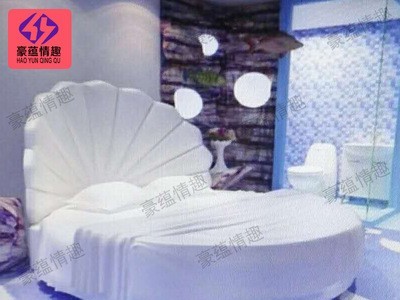 主题发光情趣床 贝壳床夫妻情侣电动震动床多功能电动床厂家直销图2