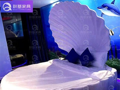 定做酒店宾馆创意床贝壳床情趣震动床海洋主题贝壳电动床恒温水床图3