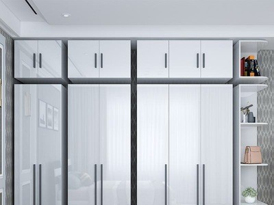 烤漆衣柜现代简约家用组装小户型三四五门整体组合卧室柜子图3
