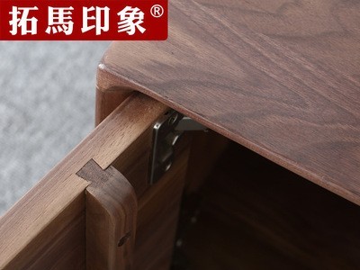 全实木电视柜北美黑胡桃木视听柜木蜡油客厅简约家具厂家直销批发图3