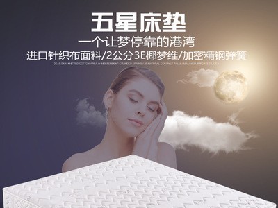 乳胶床垫加厚椰棕3E椰梦维静音弹簧床垫软硬两用酒店折叠席梦思垫