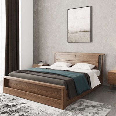 北欧实木床1.8米白蜡木全实木床简约双人床婚床1.5m小户型新品