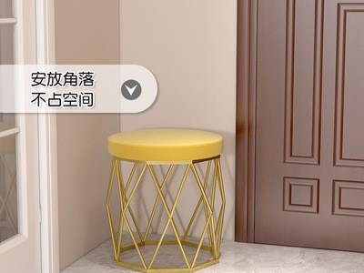 北欧卧室简约风梳妆凳化妆凳梳妆台凳子家用女生卧室可爱ins凳图2