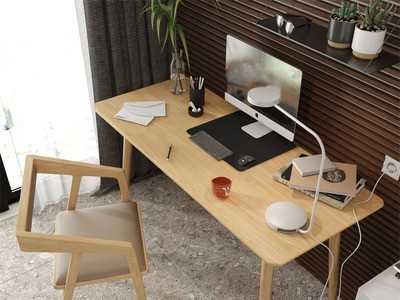 北欧实木单人书桌简约小户型卧室靠墙电脑桌家用书房办公桌椅组合