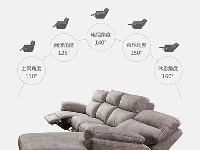 椅之皇 头等电动舱免拆洗科技布沙发小户型客厅现代简约乳胶沙发图2