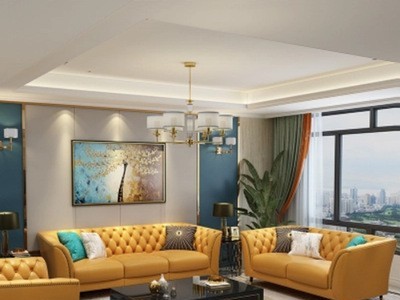 美式轻奢头层牛皮沙发三人客厅小户型整装家具皮沙发123组合