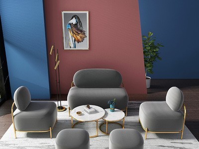 北欧简约沙发小户型客厅创意沙发茶几组合卧室双人卡座工作室沙发